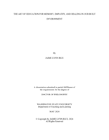 The Art of Education for Memory, Empathy, and Healing in Our Built Environment