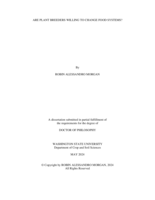 Are plant breeders willing to change food systems?