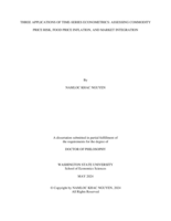 THREE APPLICATIONS OF TIME-SERIES ECONOMETRICS: ASSESSING COMMODITY PRICE RISK, FOOD PRICE INFLATION, AND MARKET INTEGRATION