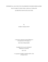 EXPERIMENTAL ANALYSIS OF ION TRANSMISSION IN HIGHER ORDER MATHIEU SPACE STABILITY ZONES USING A DIGITALLY OPERATED QUADRUPOLE MASS FILTER ANALYZER