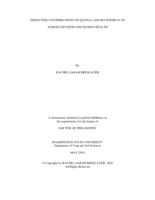 DISSECTING CONTRIBUTIONS OF QUINOA AND BUCKWHEAT TO AGROECOSYSTEM AND HUMAN HEALTH
