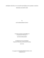 OPTIMIZING THE EFFICACY OF CONCEPT MAP FEEDBACK ON LEARNERS’ COGNITIVE PROCESSES AND MOTIVATION