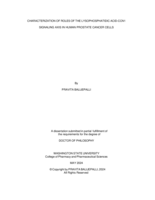 CHARACTERIZATION OF ROLES OF THE LYSOPHOSPHATIDIC ACID-CCN1 SIGNALING AXIS IN HUMAN PROSTATE CANCER CELLS