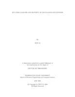 RUN-TIME ANALYSIS AND SECURITY OF MULTI-LANGUAGE SYSTEMS