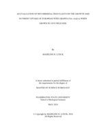 An evaluation of mycorrhizal inoculants on the growth and nutrient uptake of European wine grapes (Vitis vinifera) when grown in live field soil