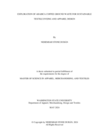 EXPLORATION OF ARABICA COFFEE GROUND WASTE FOR SUSTAINABLE TEXTILE DYEING AND APPAREL DESIGN