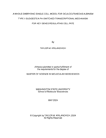 A WHOLE EMBRYONIC SINGLE-CELL MODEL FOR OCULOCUTANEOUS ALBINISM TYPE II SUGGESTS A PH-SWITCHED TRANSCRIPTIONAL MECHANISM FOR KEY GENES REGULATING CELL FATE