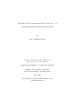 HYPERSPECTRAL IMAGE ANALYSIS TO IDENTIFY OF COMPONENTS IN MUNICIPAL SOLID WASTE