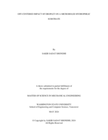 OFF-CENTERED IMPACT OF DROPLET ON A MICROHOLED HYDROPHILIC SUBSTRATE