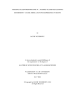 ASSESSING STUDENT PERFORMANCE IN A MODIFIED TEAM-BASED LEARNING BIOCHEMISTRY COURSE: IMPLICATIONS FOR EXPERIENCES IN GROUPS