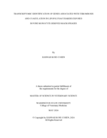 TRANSCRIPTOMIC IDENTIFICATION OF GENES ASSOCIATED WITH THROMBOSIS AND COAGULATION IN LIPOPOLYSACCHARIDE-EXPOSED BOVINE MONOCYTE-DERIVED MACROPHAGES