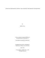 A reduced dimensional Monte Carlo method: Preliminary integrations