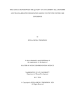 The association between the quality of attachment relationships and trauma-related dissociation among youth with foster care experience