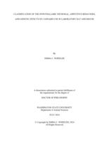 CLASSIFICATION OF THE HYPOTHALAMIC NEURONAL, APPETITIVE BEHAVIORS, AND GENETIC EFFECTS OF CANNABIS USE IN LABORATORY RAT AND MOUSE