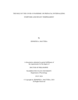 THE ROLE OF THE COVID-19 PANDEMIC ON PRENATAL INTERNALIZING SYMPTOMS AND INFANT TEMPERAMENT