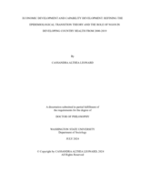 ECONOMIC DEVELOPMENT AND CAPABILITY DEVELOPMENT: REFINING THE EPIDEMIOLOGICAL TRANSITION THEORY AND THE ROLE OF NGOS IN DEVELOPING COUNTRY HEALTH FROM 2000-2019