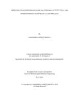 IMPROVING WEAR PERFORMANCE AND BACTERICIDAL ACTIVITY OF Cu AND HYDROXYAPATITE REINFORCED CoCrMo IMPLANTS