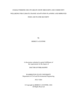 CHARACTERIZING MULTIVARIATE SNOW DROUGHTS AND COMMUNITY WELLBEING FOR CLIMATE CHANGE ADAPTATION PLANNING AND IMPROVED FOOD AND WATER SECURITY