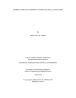 ENTIRELY BIOBASED COMPOSITES TO REPLACE SINGLE-USE PLASTICS