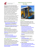 Clean Energy Tax Incentives for ESBs