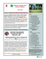 Pierce County 4-H Clover Report, May 2024
