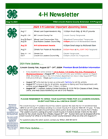 4-H Newsletter, August 16, 2024