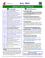 WSU Kittitas County Extension 4-H Focus, July 2024