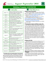 WSU Kittitas County Extension 4-H Focus, August-September 2024