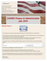 CAHNRS Business Center Newsletter, July 2024