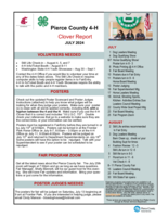 Pierce County 4-H Clover Report, July 2024
