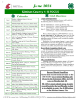 WSU Kittitas County Extension 4-H Focus, June 2024