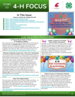 WSU Yakima County Extension 4-H Focus, September 2024