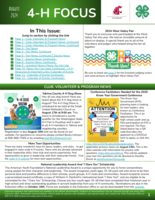 WSU Yakima County Extension 4-H Focus, August 2024