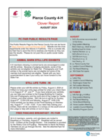 Pierce County 4-H Clover Report, August 2024