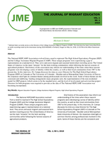 A perspective on HEP and CAMP projects in Colorado and the United States: An Interview with Dr. Arthur Campa