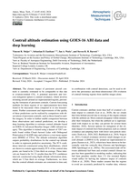 Contrail altitude estimation using GOES-16 ABI data and deep learning