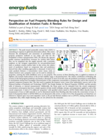 Perspective on Fuel Property Blending Rules for Design and Qualification of Aviation Fuels: A Review