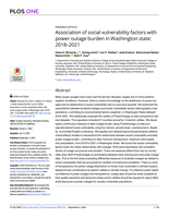 Association of social vulnerability factors with power outage burden in Washington state: 2018–2021
