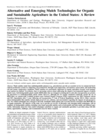 Alternative and Emerging Mulch Technologies for Organic and Sustainable Agriculture in the United States: A Review
