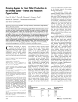 Growing Apples for Hard Cider Production in the United States-Trends and Research Opportunities