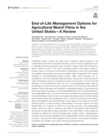 End-of-Life Management Options for Agricultural Mulch Films in the United States-A Review