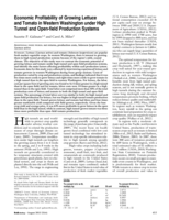 Economic Profitability of Growing Lettuce and Tomato in Western Washington under High Tunnel and Open-field Production Systems