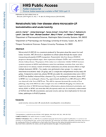 Nonalcoholic fatty liver disease alters microcystin-LR toxicokinetics and acute toxicity