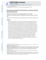 Sub-chronic microcystin-LR renal toxicity in rats fed a high fat/high cholesterol diet