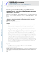 Hepatic organic anion transporting polypeptides mediate disposition of milk thistle flavonolignans and pharmacokinetic silymarin-drug interactions