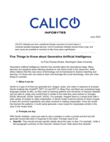 Five Things to Know about Generative Artificial Intelligence