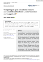 Comparing an open educational resource and a traditional textbook: Learner outcomes and engagement