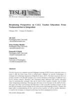 Broadening Perspectives on CALL Teacher Education: From Technocentrism to Integration