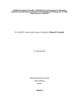 Large-Scale Surveys in Education (Research Proposal)