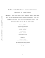 The Rise of Artificial Intelligence in Educational Measurement: Opportunities and Ethical Challenges